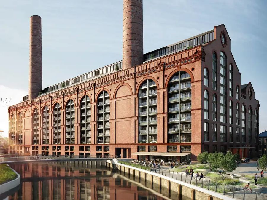 Chelsea Waterfront, London — the former Lots Road Power Station on Chelsea Creek