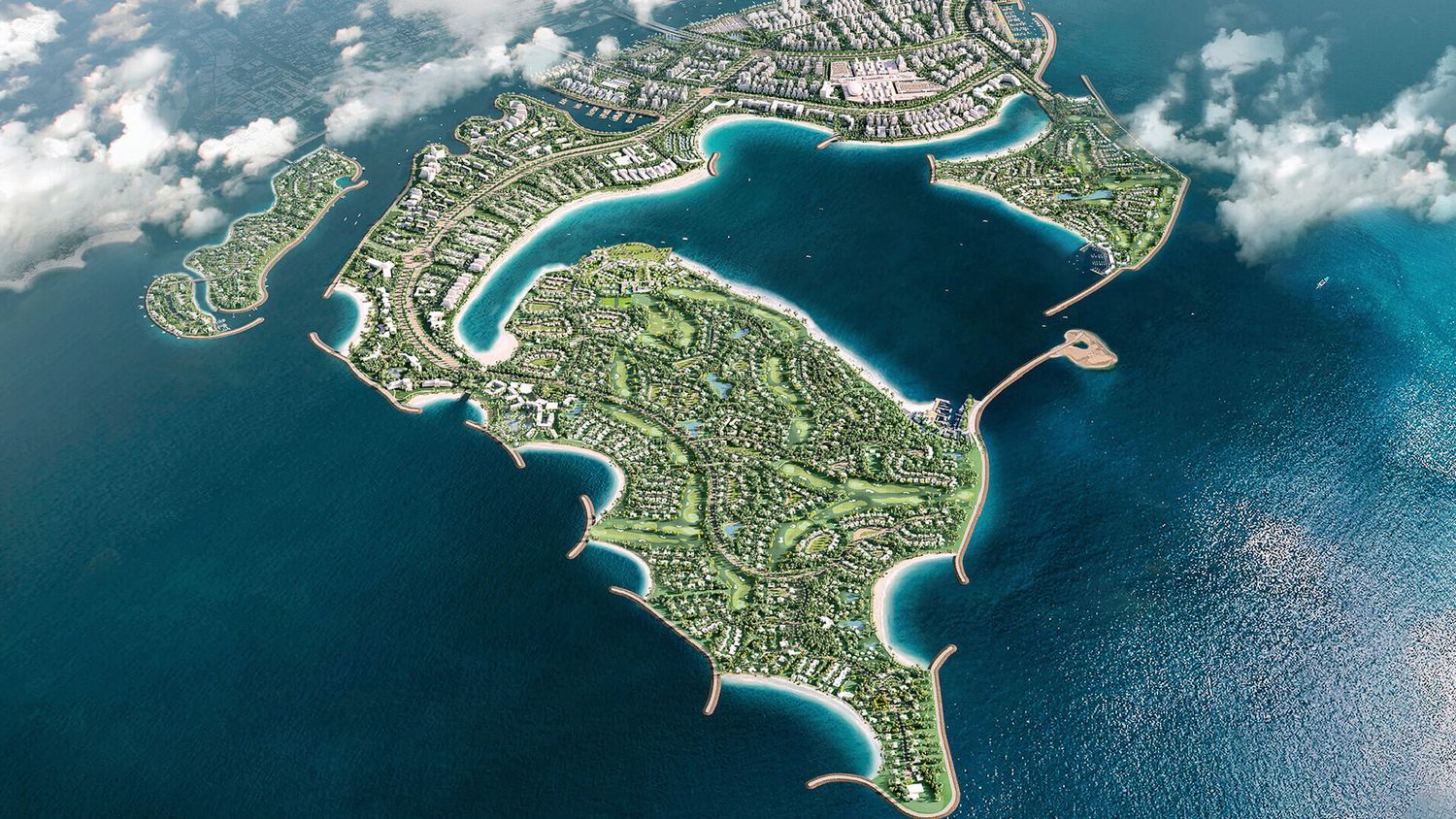 Island masterplan — aerial view