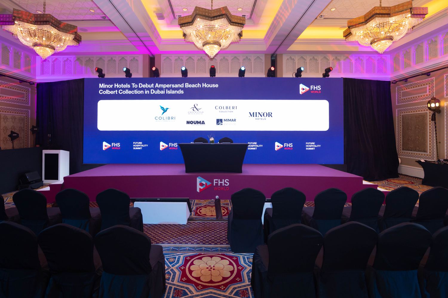 The summit stage set for the announcement